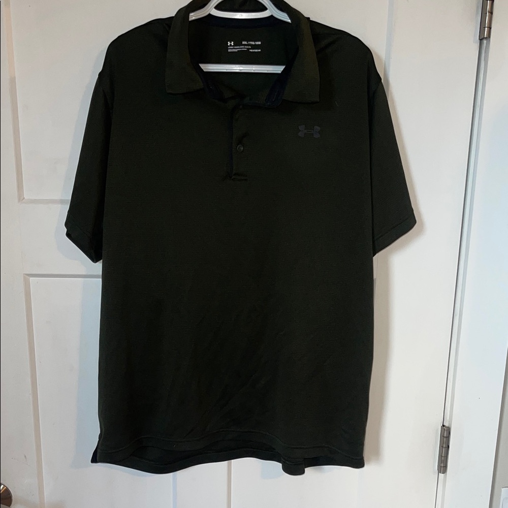Under Armour Men's Dark Green Polo